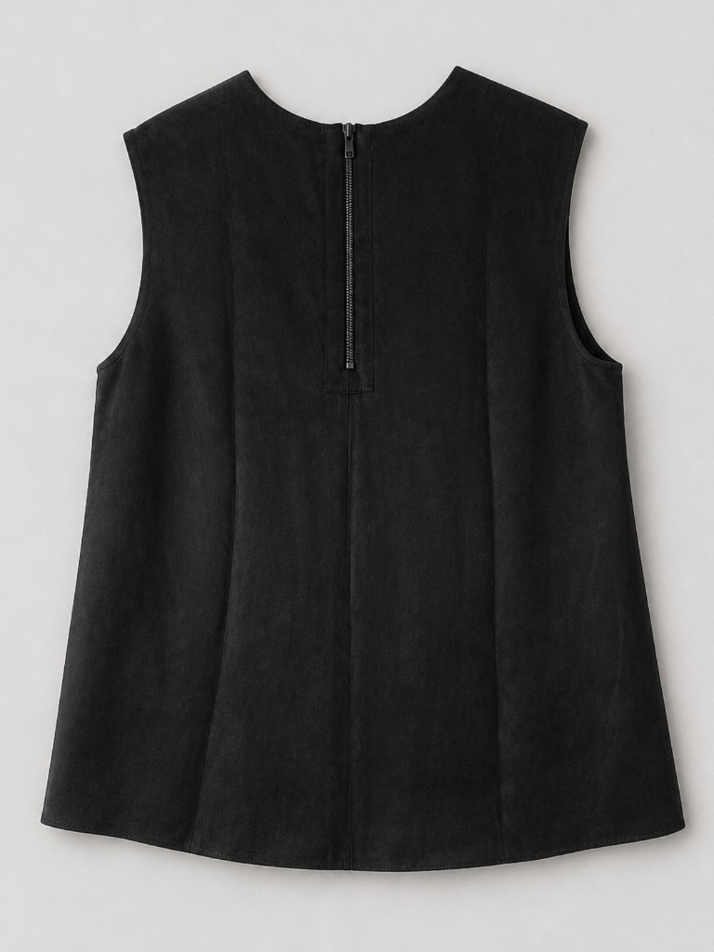 Helmut Lang Black Textured Leather-Front Tank $495 Retail - Picture 4 of 5